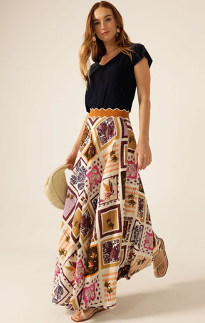 Skirts Multi Occasion WILD PALM MAXI SKIRT