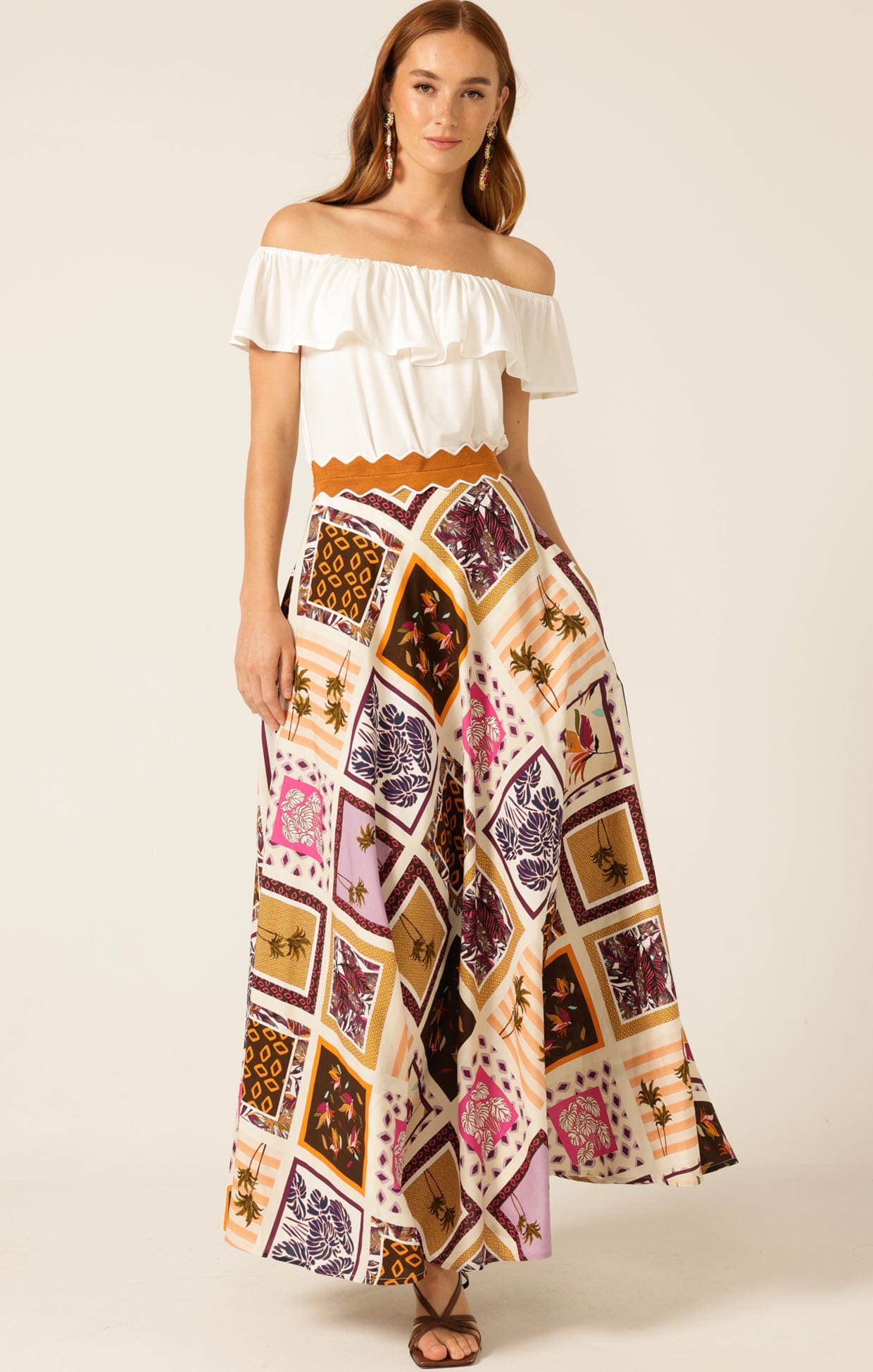 Skirts Multi Occasion WILD PALM MAXI SKIRT