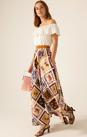 Tops Multi Occasion OFF SHOULDER FRILL TOP IN IVORY