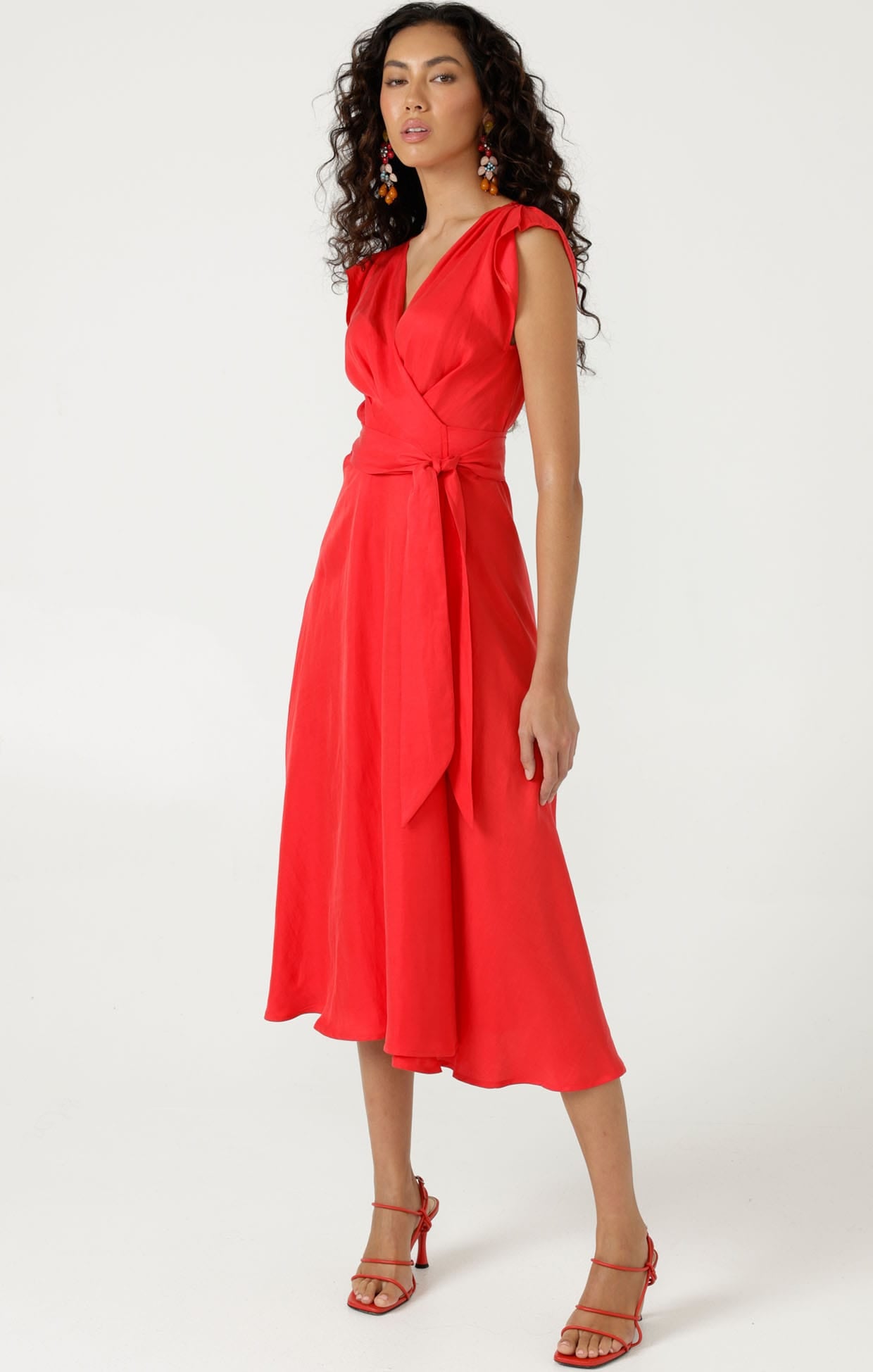 Dresses Multi Occasion XENIA WRAP DRESS IN FIRE