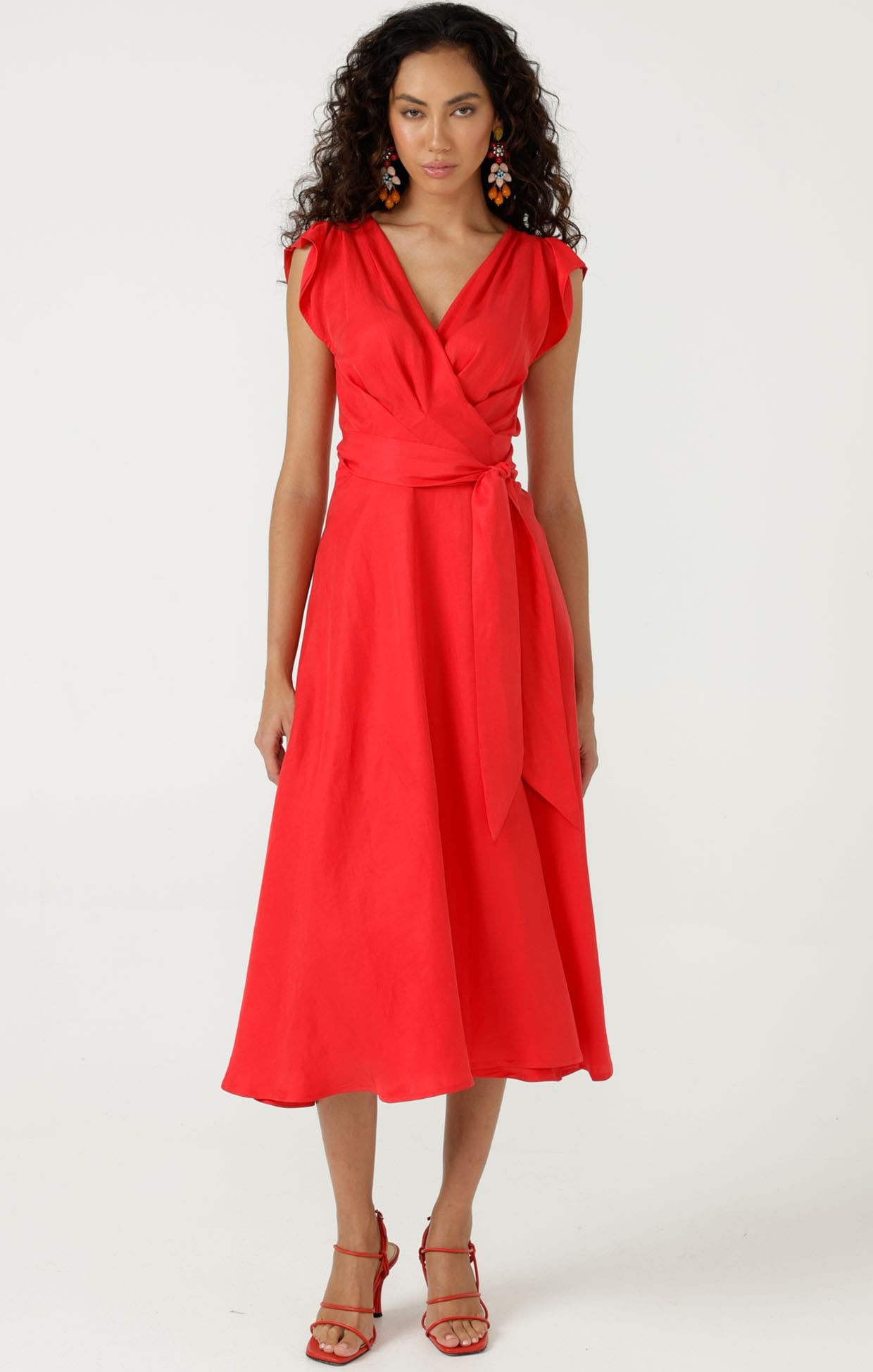 Dresses Multi Occasion XENIA WRAP DRESS IN FIRE