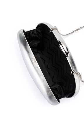 Bags OS / SILVER YUZU OVAL CLUTCH IN SILVER