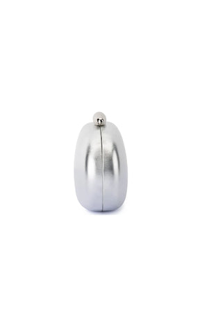 Bags OS / SILVER YUZU OVAL CLUTCH IN SILVER