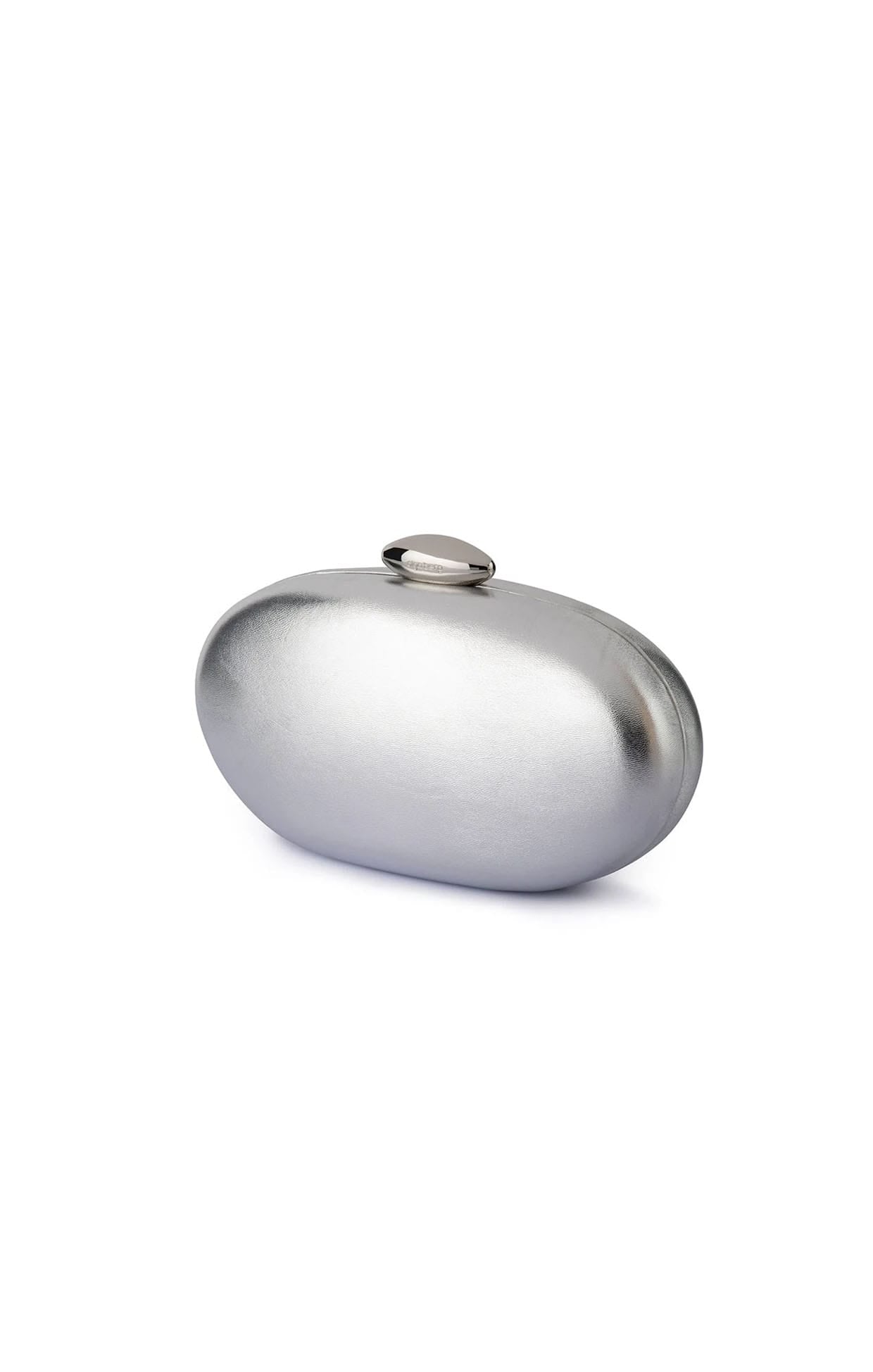 Bags OS / SILVER YUZU OVAL CLUTCH IN SILVER
