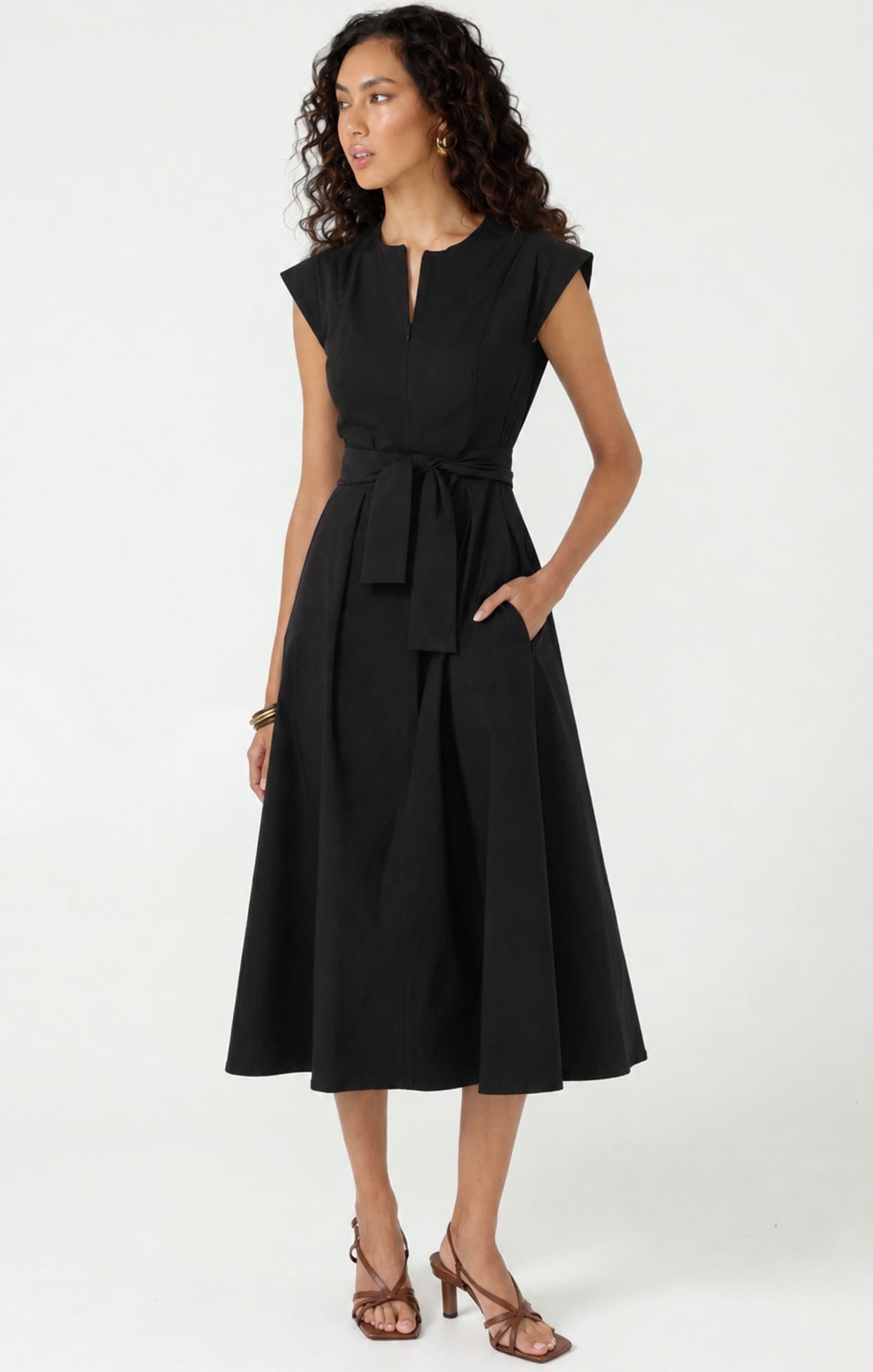 Dresses Multi Occasion ZIP FRONT FIT AND FLARE DRESS