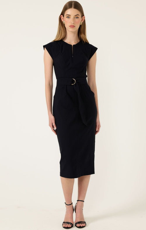 Dresses ZIP FRONT FITTED DRESS