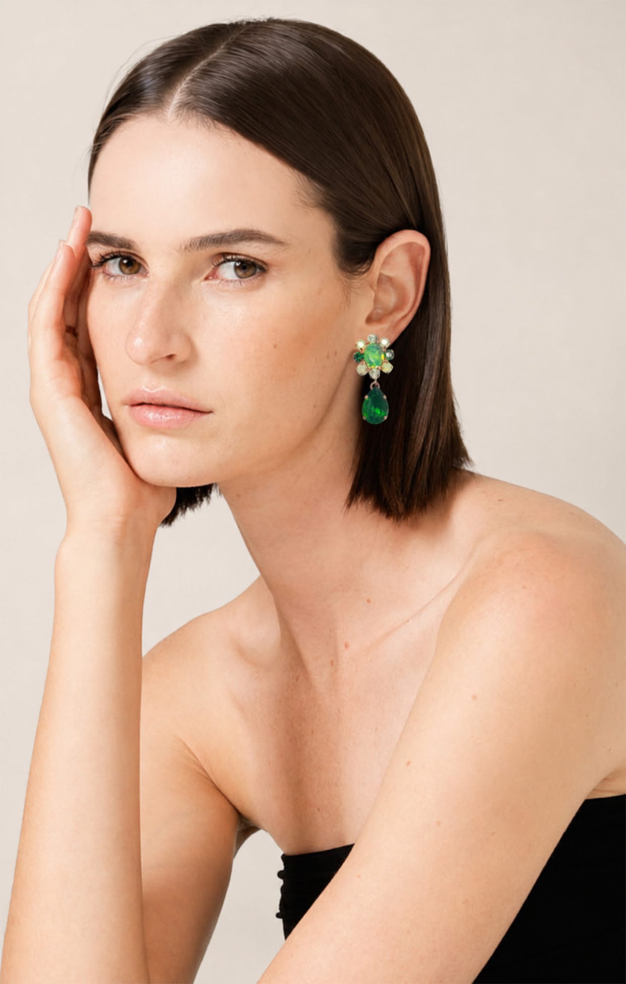 ACCESSORIES Earrings One Size / Green ZURICH EARRINGS IN EMERALD
