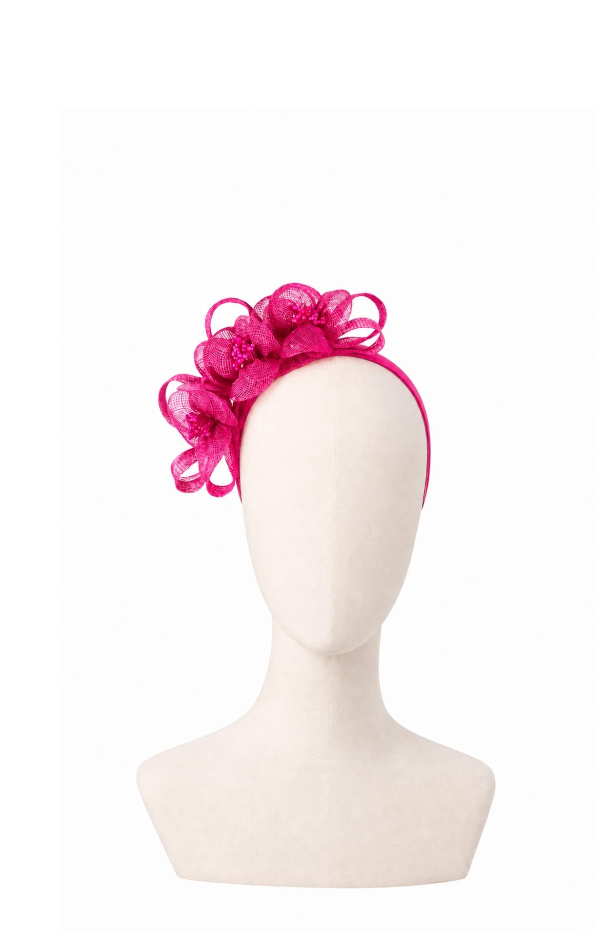 Millinery OS / Fuchsia JOSEPHINE FLORAL HEADBAND IN FUSCHIA