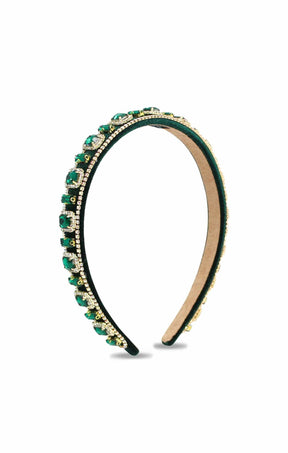 Headwear OS / EMERALD SABINE HEADBAND IN EMERALD