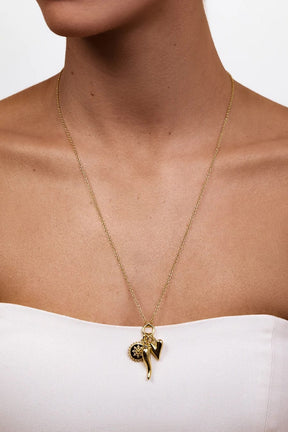 Necklaces OS / GOLD TESSA CHARM NECKLACE IN GOLD