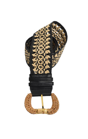 Belts OS / BLACK NATURAL TOGGLE WEAVE BELT BLACK NATURAL
