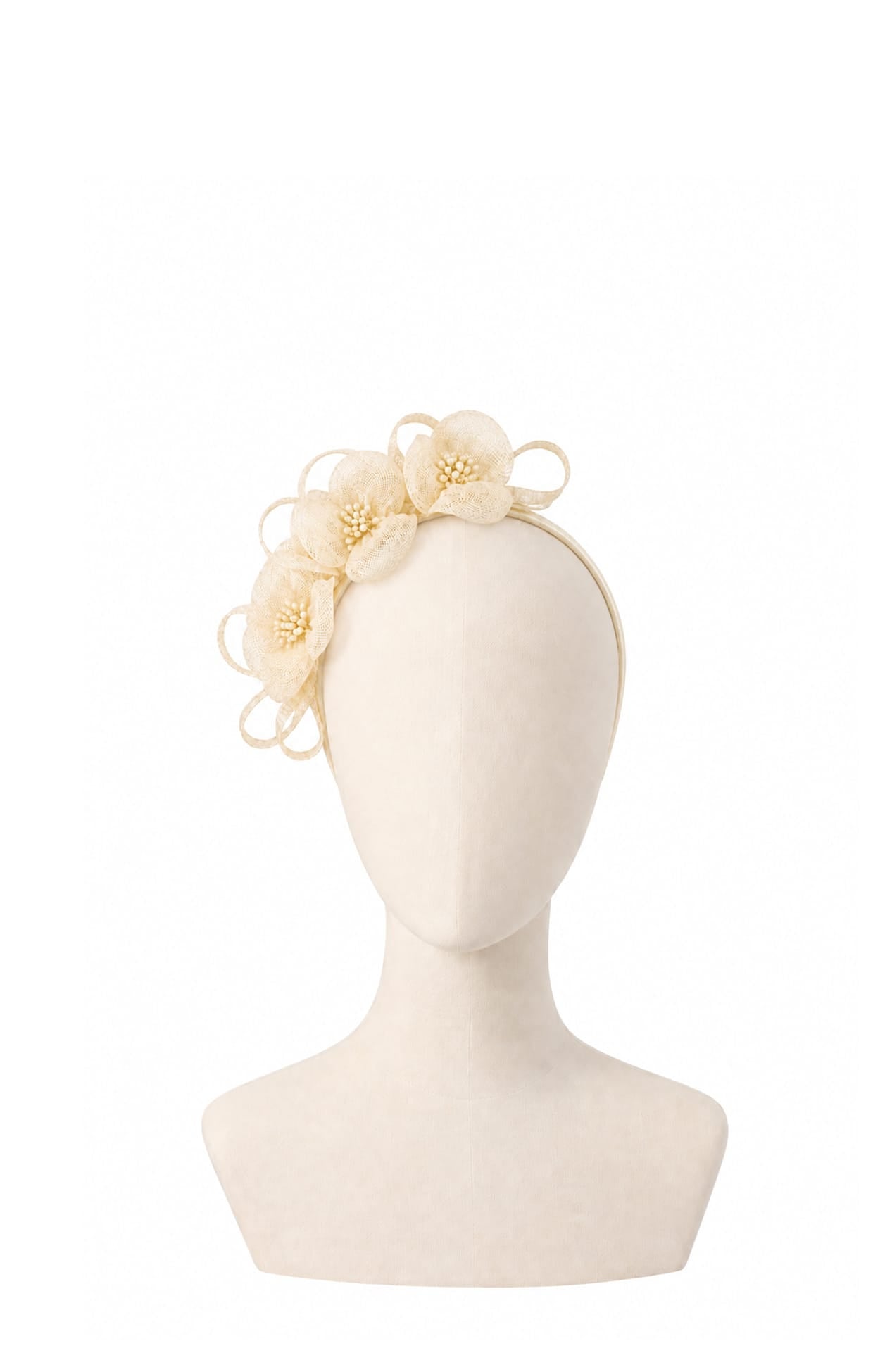 Millinery OS / Cream JOSEPHINE FLORAL HEADBAND IN CREAM