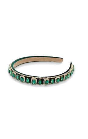Headwear OS / EMERALD SABINE HEADBAND IN EMERALD