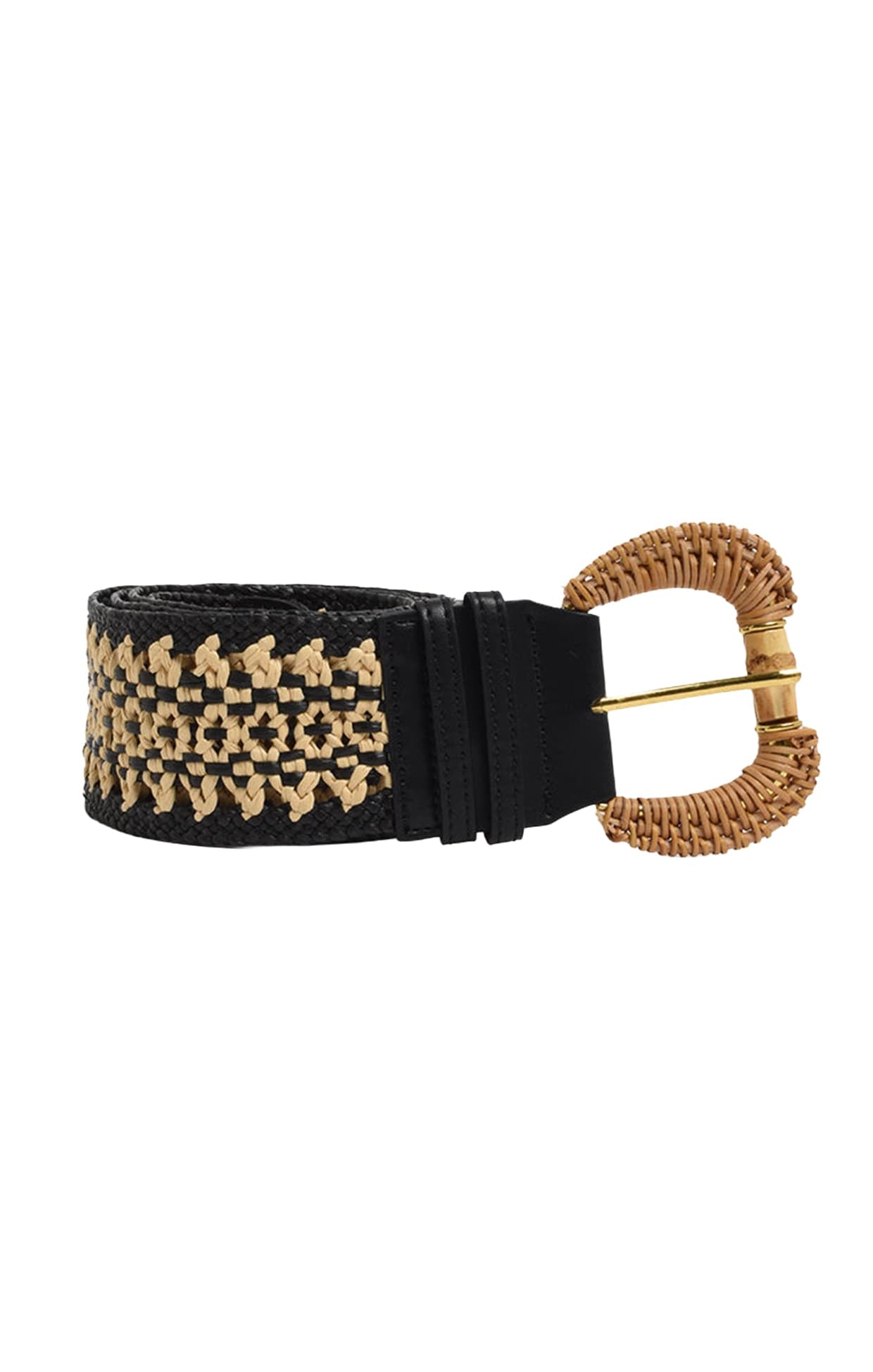 Belts OS / BLACK NATURAL TOGGLE WEAVE BELT BLACK NATURAL