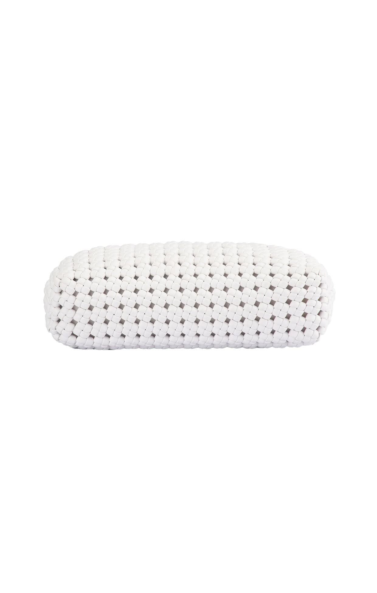 Bags OS / WHITE EVERLY HAND WOVEN CLUTCH BAG IN WHITE