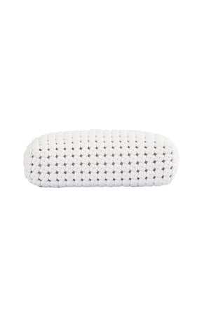 Bags OS / WHITE EVERLY HAND WOVEN CLUTCH BAG IN WHITE