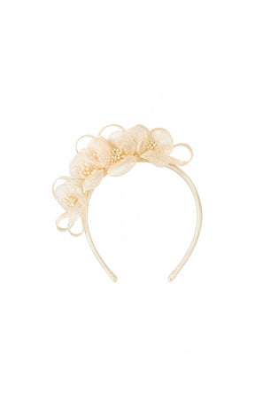 Millinery OS / Cream JOSEPHINE FLORAL HEADBAND IN CREAM