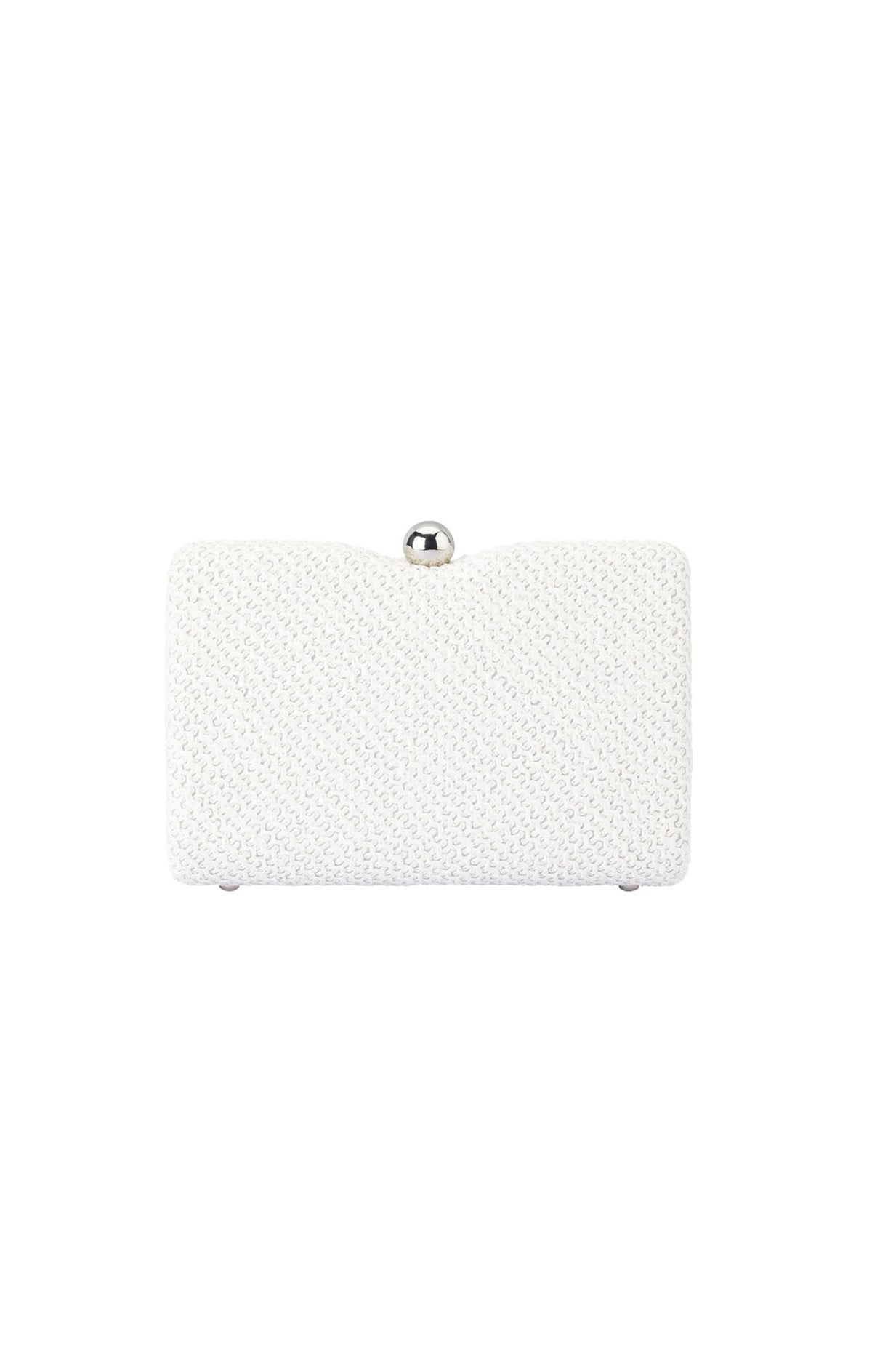 Bags OS / WHITE BIRDIE WOVEN CLUTCH BAG IN WHITE