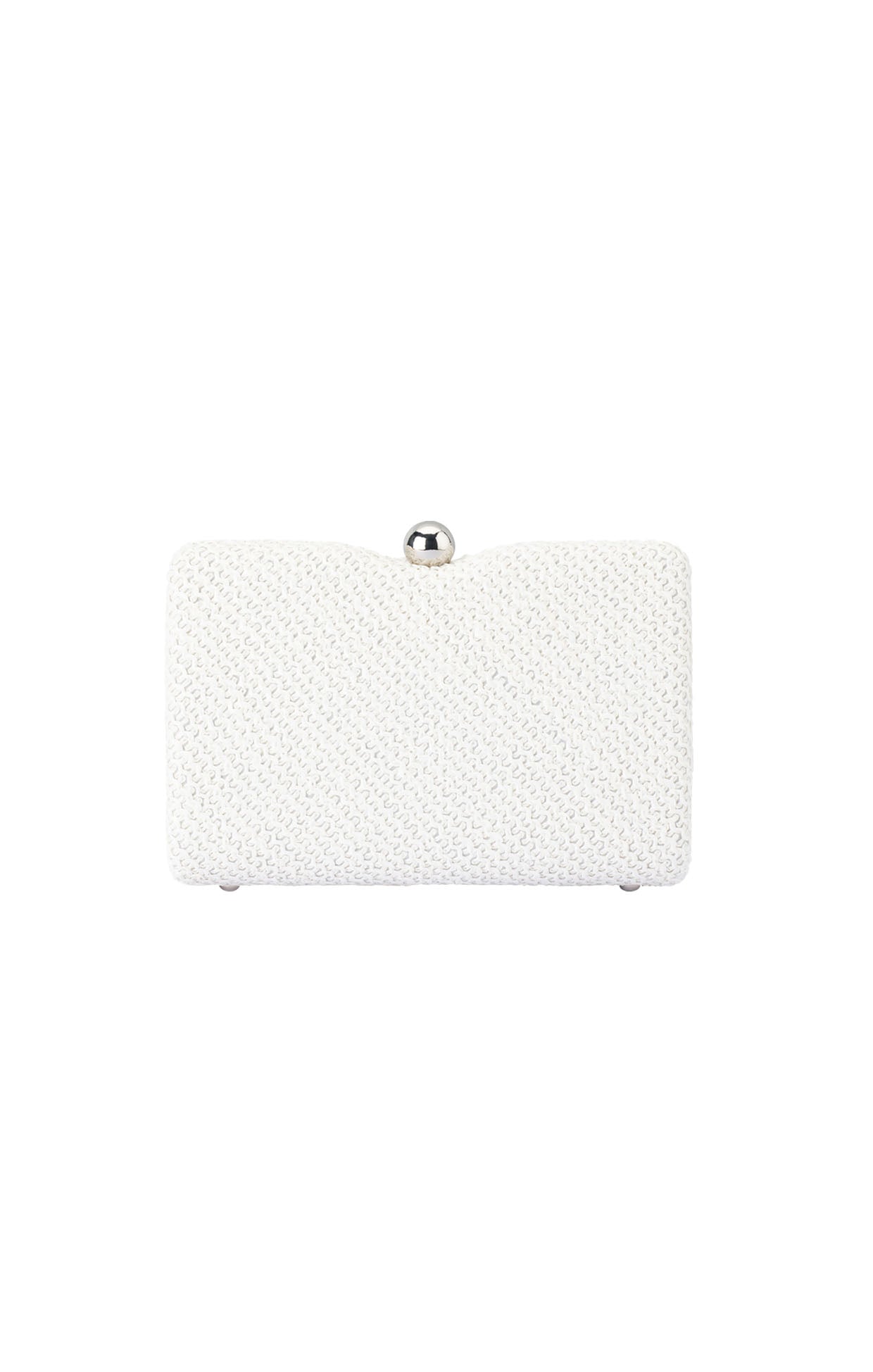 Bags OS / WHITE BIRDIE WOVEN CLUTCH BAG IN WHITE