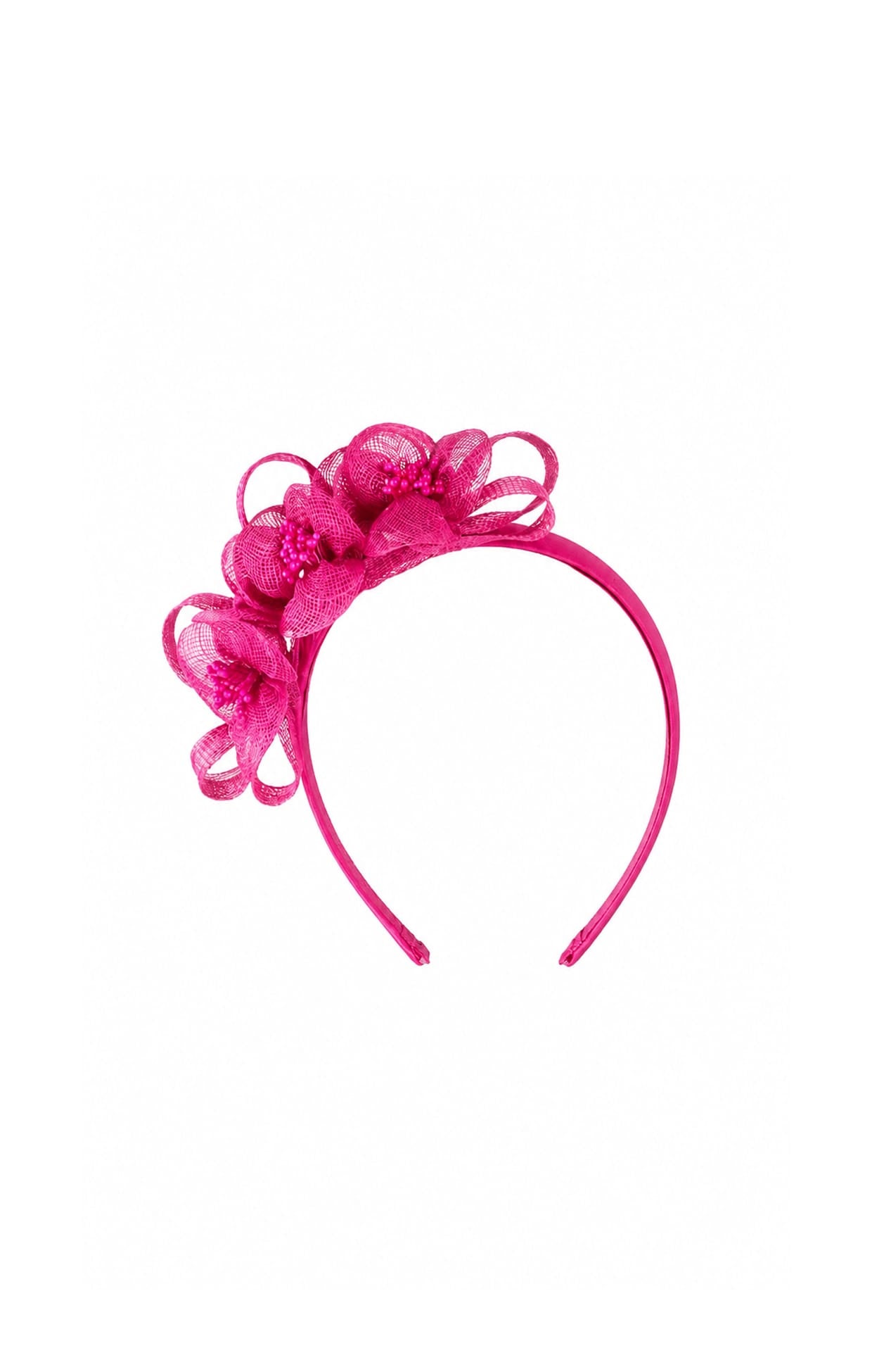 Millinery OS / Fuchsia JOSEPHINE FLORAL HEADBAND IN FUSCHIA