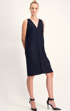 Dresses Multi Occasion COLUMN DRAPE DRESS IN NAVY