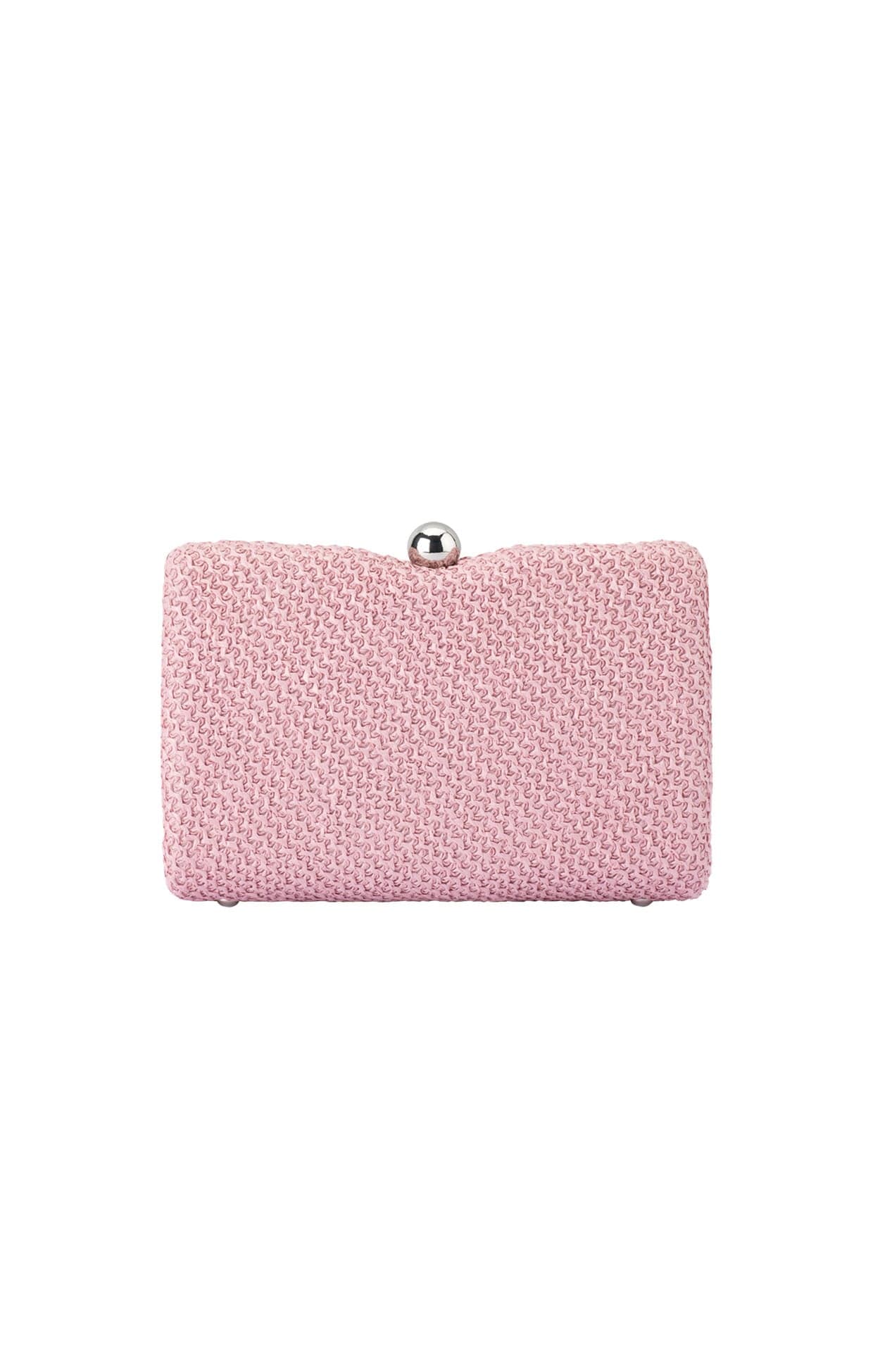 Bags OS / PINK BIRDIE WOVEN CLUTCH BAG IN PINK