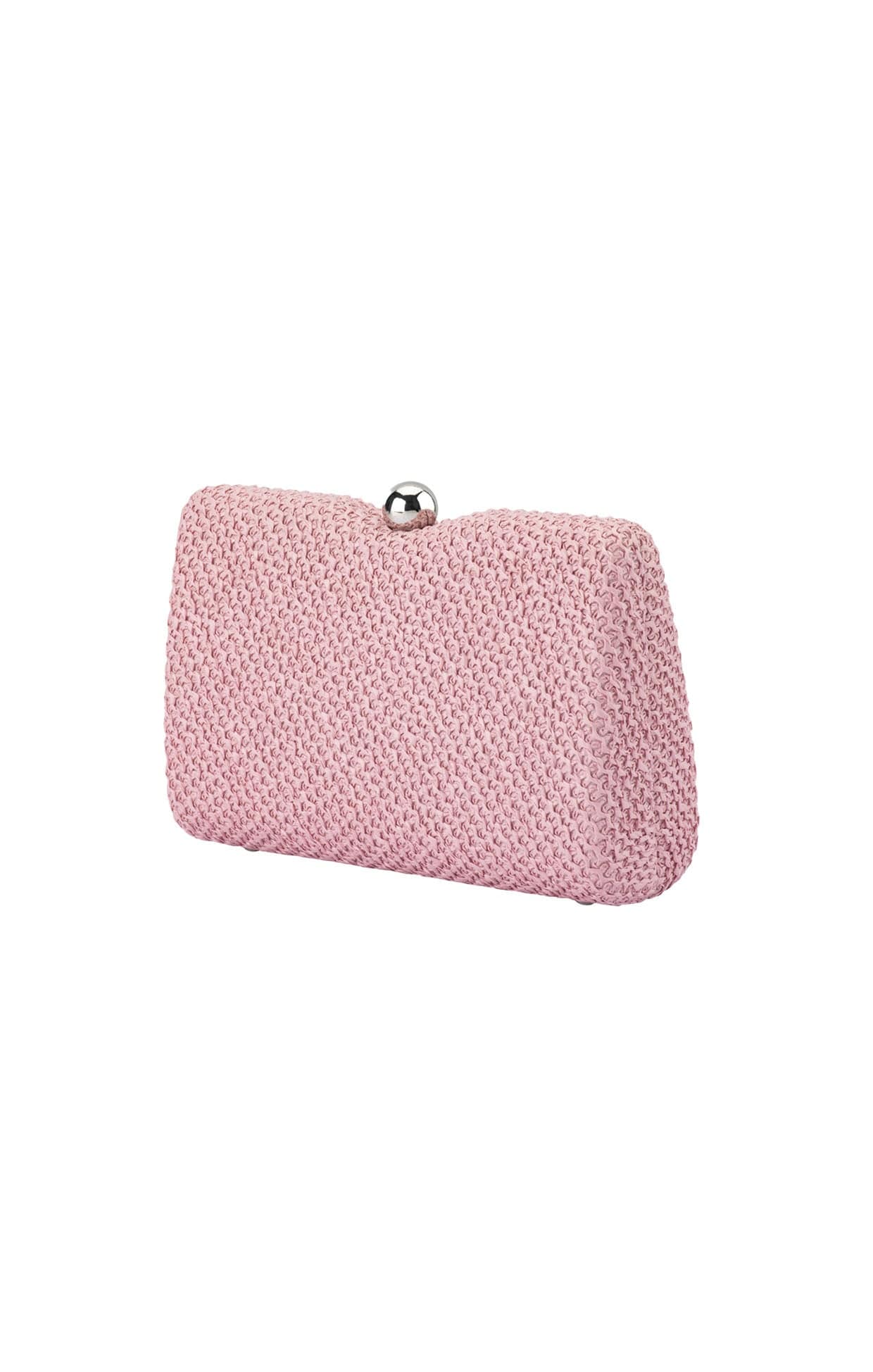 Bags OS / PINK BIRDIE WOVEN CLUTCH BAG IN PINK