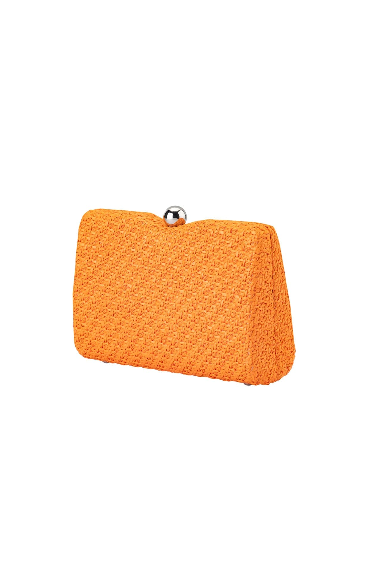 Bags OS / ORANGE BIRDIE WOVEN CLUTCH BAG IN ORANGE