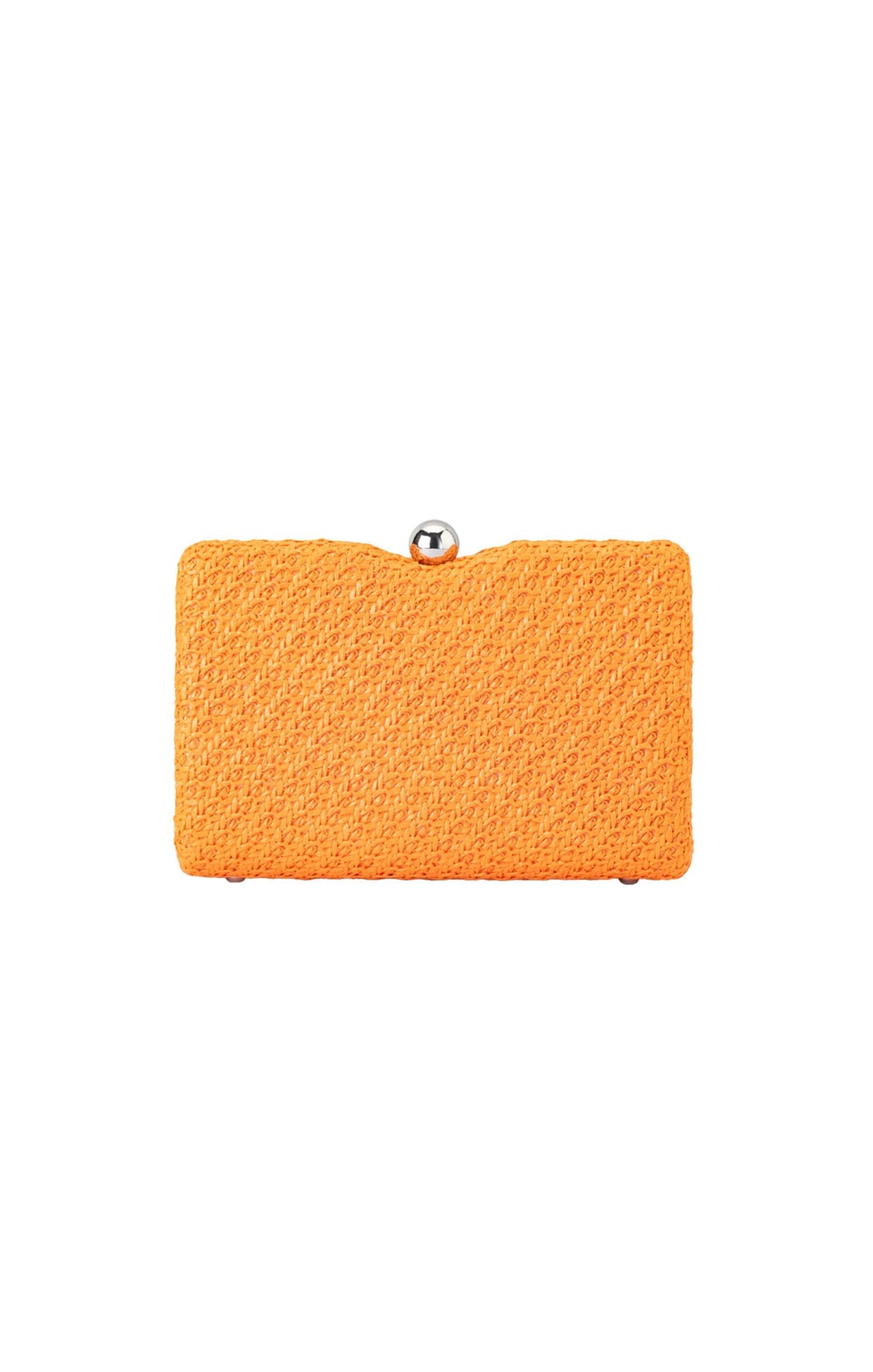 Bags OS / ORANGE BIRDIE WOVEN CLUTCH BAG IN ORANGE