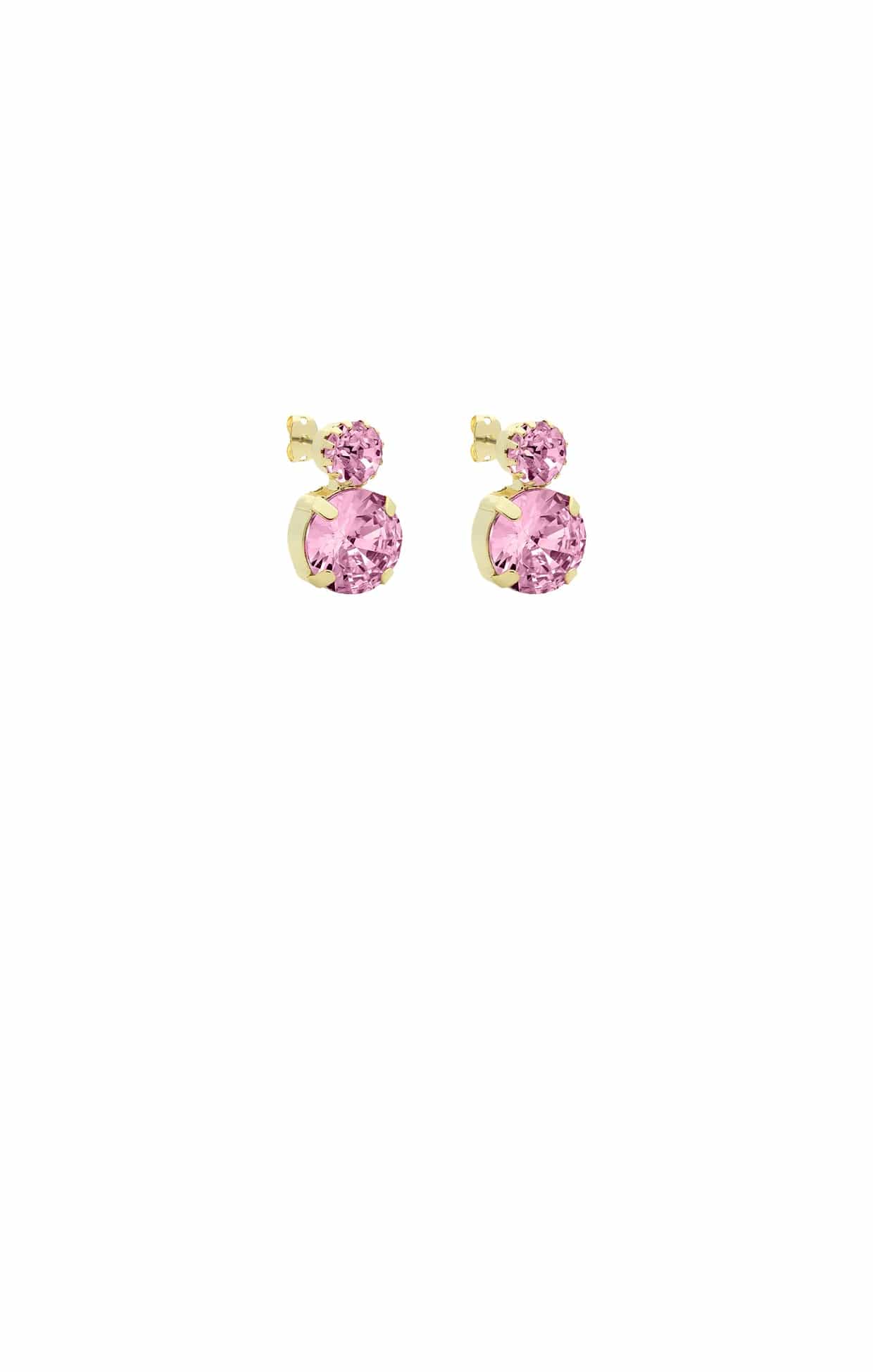 Earrings OS / ROSE ROYAL CRYSTAL EARRING IN VINTAGE ROSE