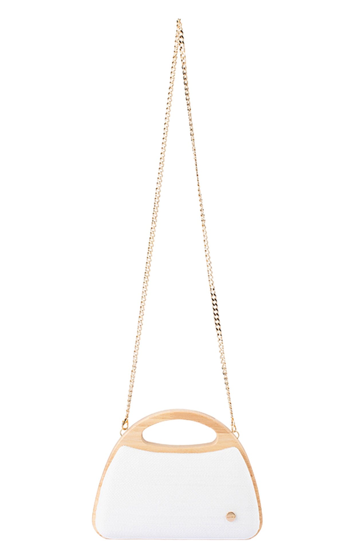 Bags OS / WHITE SARAH WOODEN FRAME BAG IN WHITE