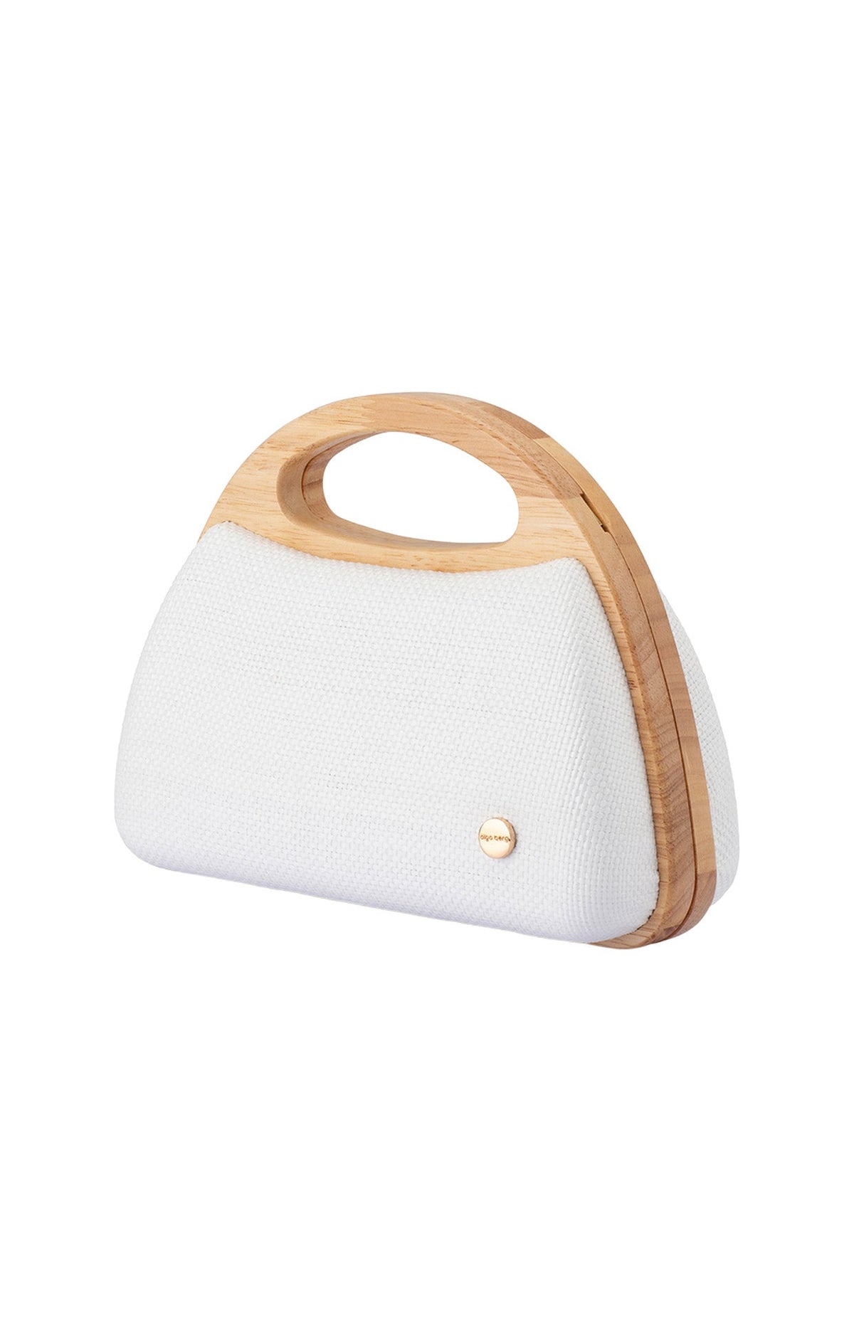 Bags OS / WHITE SARAH WOODEN FRAME BAG IN WHITE