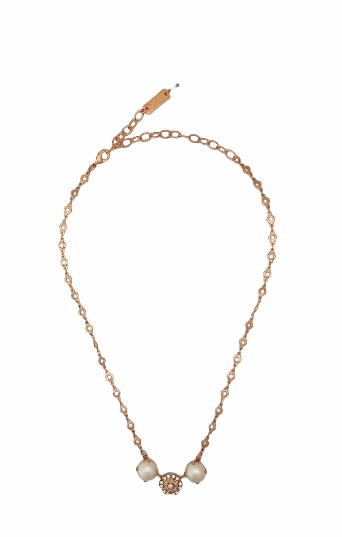 Necklaces OS / PEARL CRYSTAL LUCERNE NECKLACE IN PEARL CRYSTAL