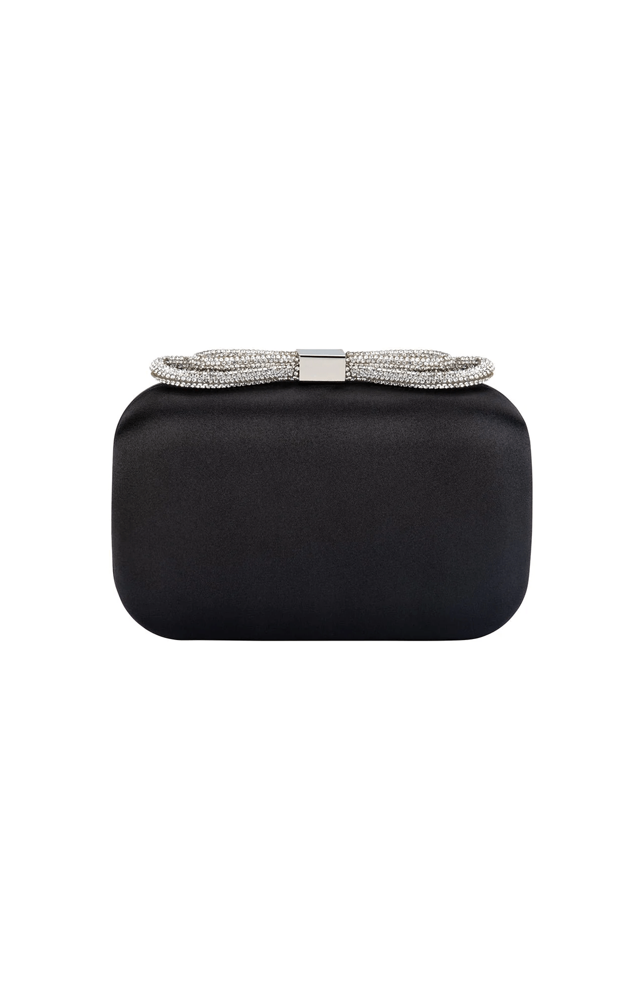 ACCESSORIES Bags Clutches One Size / Neutral ADA CRYSTAL BOW CLUTCH IN BLACK