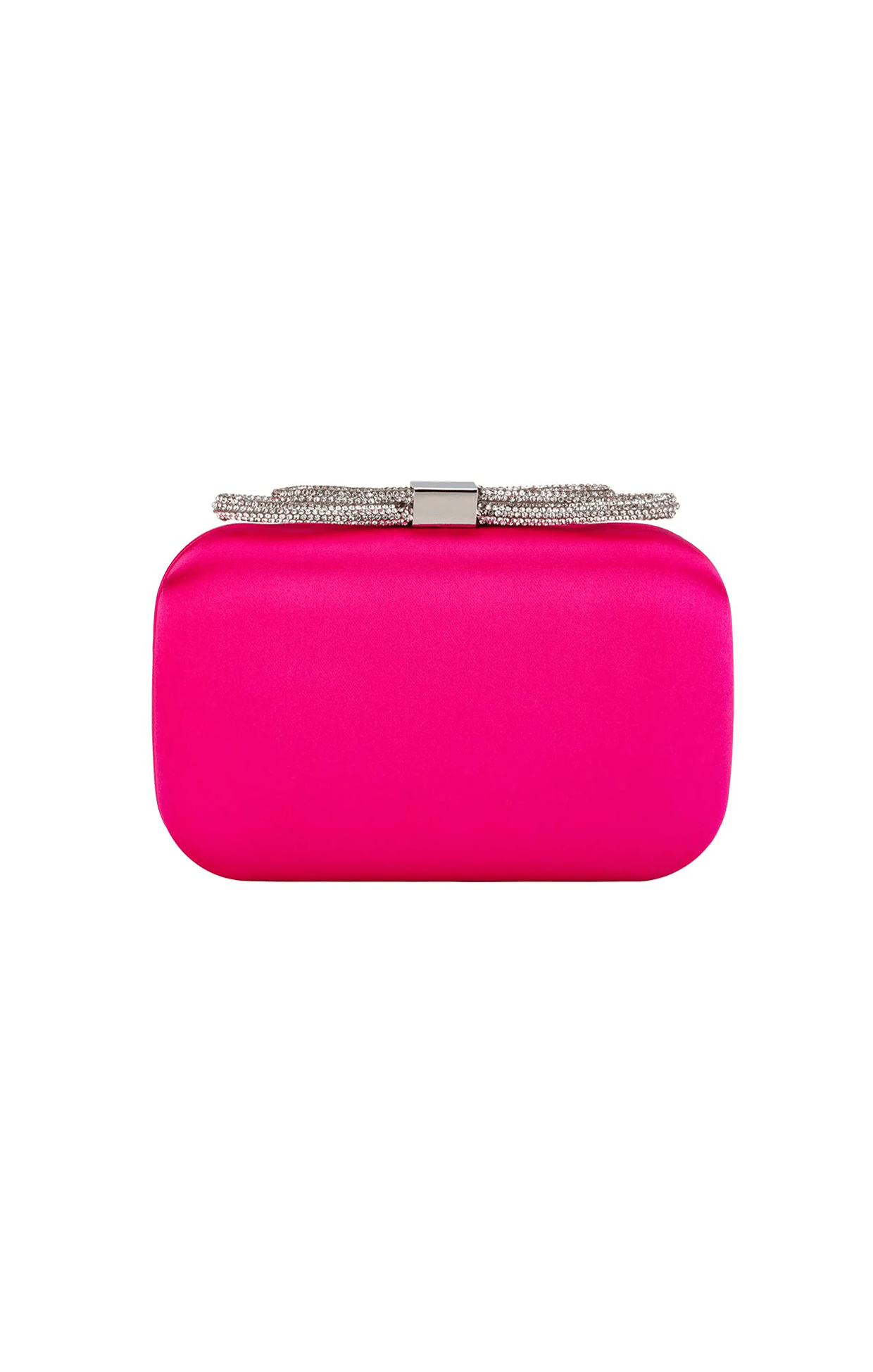 ACCESSORIES Bags Clutches One Size / Pink ADA CRYSTAL BOW CLUTCH IN FUCHSIA