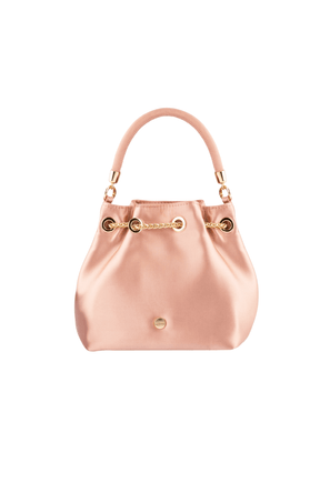 Bags OS / PINK AMANDA SATIN POUCH IN BLUSH