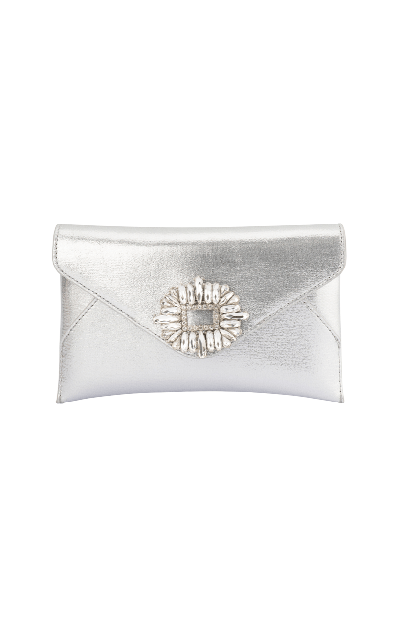 ACCESSORIES Bags Clutches OS / SILVER ANTONIA ENVELOPE CLUTCH