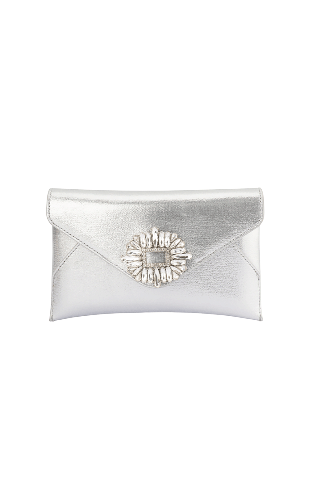 Silver envelope clutch hotsell
