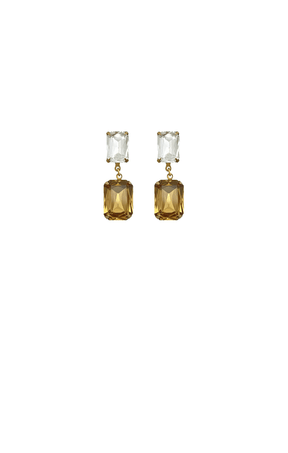 Earrings OS / AMBER ARABELLA DROP EARRING IN CRYSTAL AMBER