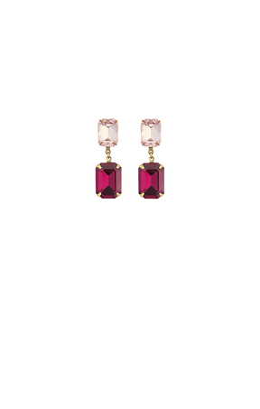 Earrings OS / PINK ARABELLA DROP EARRING IN PINK FUCHSIA