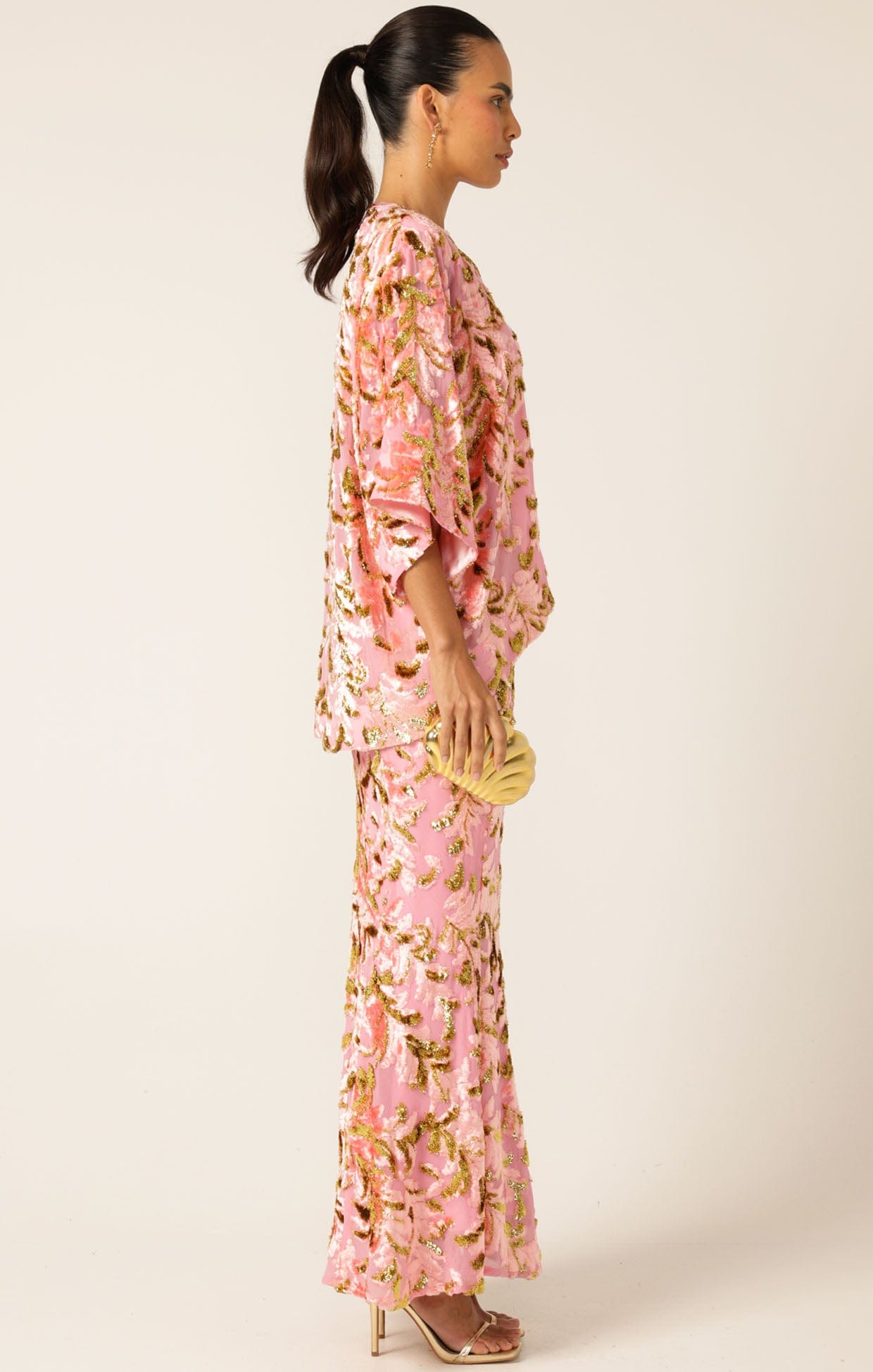 Blossom Textured Events Kimono Top in Blush- SACHA DRAKE Blossom Textured Events Kimono Top in Blush- SACHA DRAKE