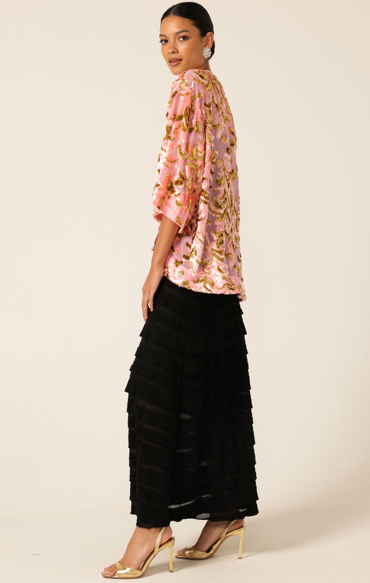 Blossom Textured Events Kimono Top in Blush- SACHA DRAKE Blossom Textured Events Kimono Top in Blush- SACHA DRAKE