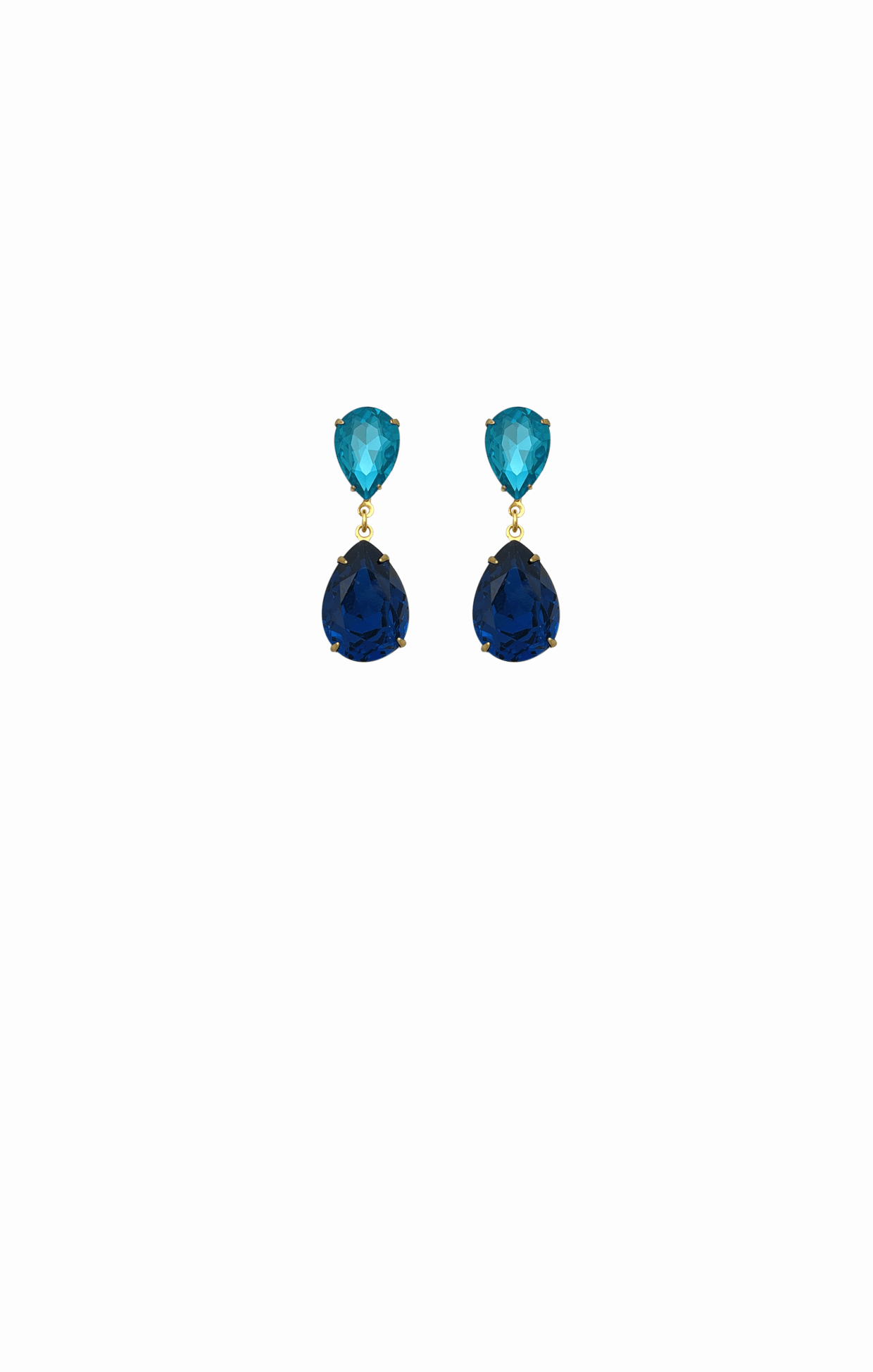 Earrings OS / BLUE BRIAR DROP EARRING IN BLUE AND NAVY