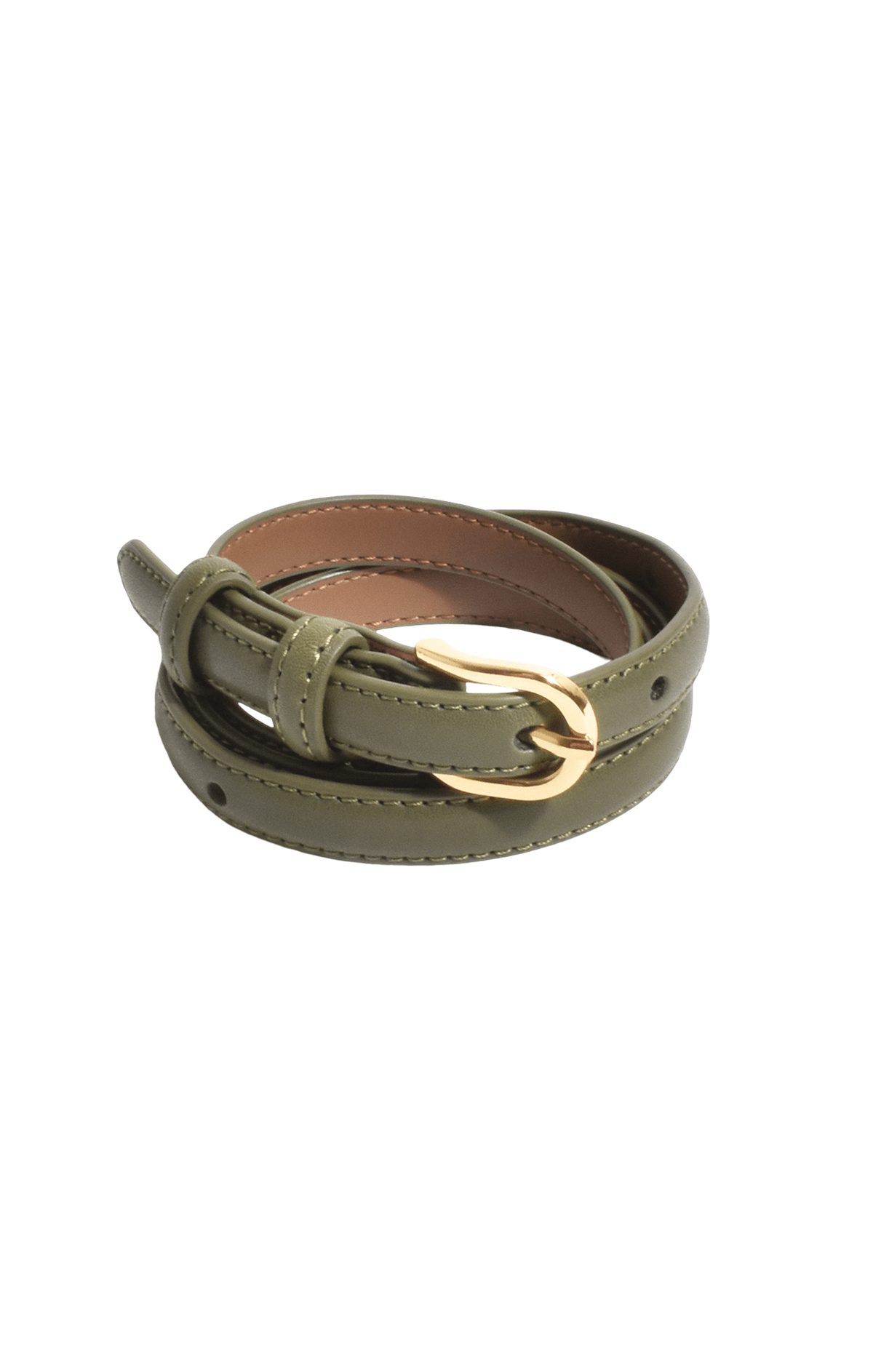 Belts OS / GREEN BRIONY THIN JEANS BELT IN GREEN