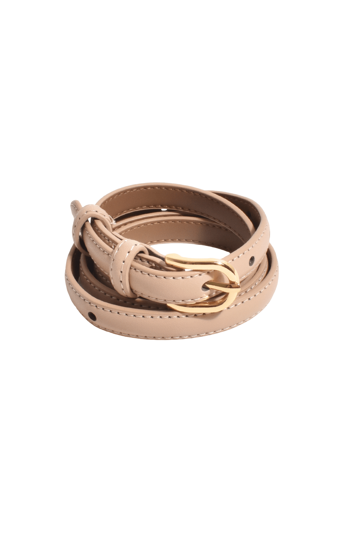 Belts OS / NUDE BRIONY THIN JEANS BELT IN NUDE