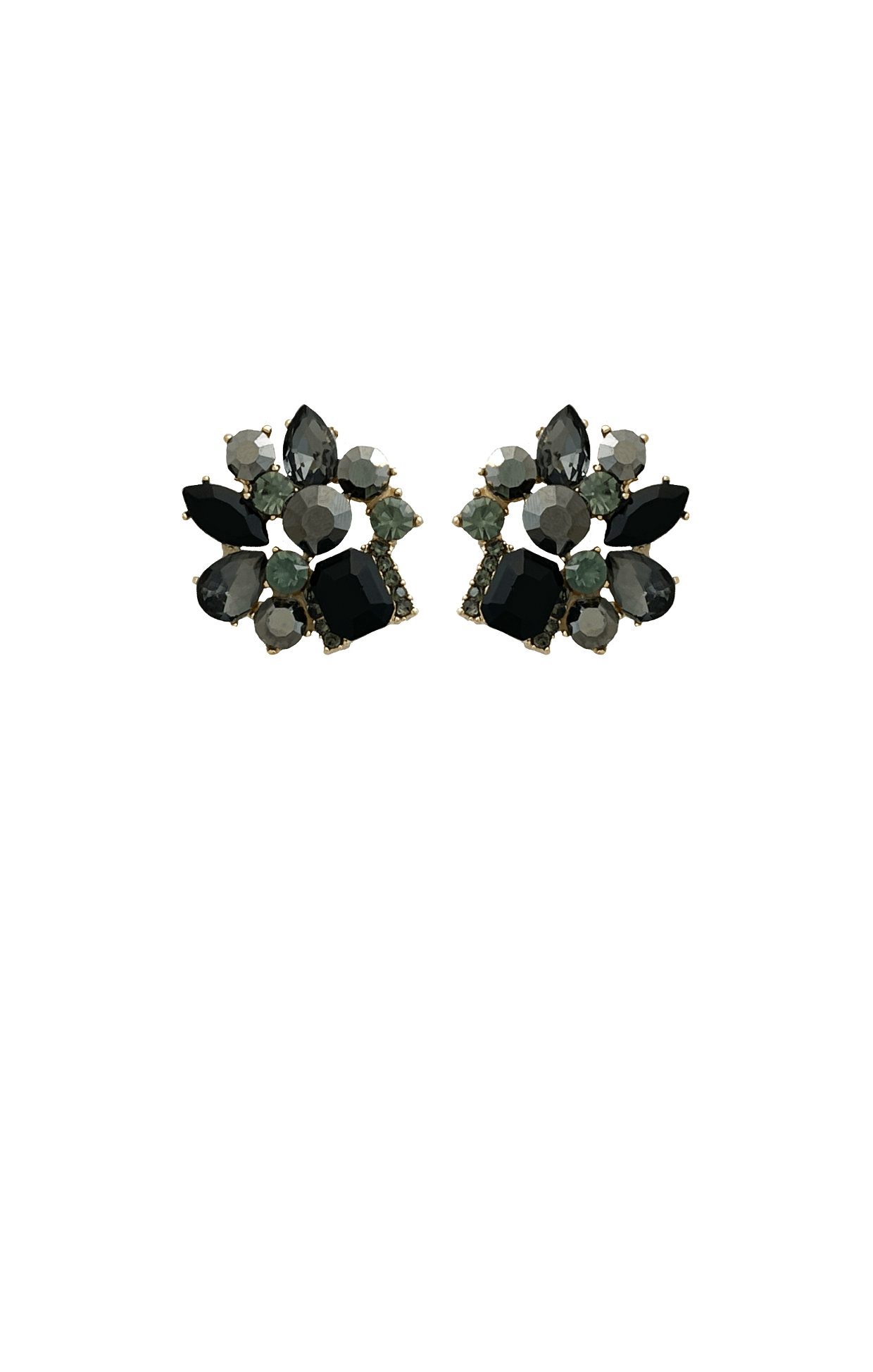 Multi Occasion OS / BLACK CARRIE CLUSTER EARRINGS IN BLACK