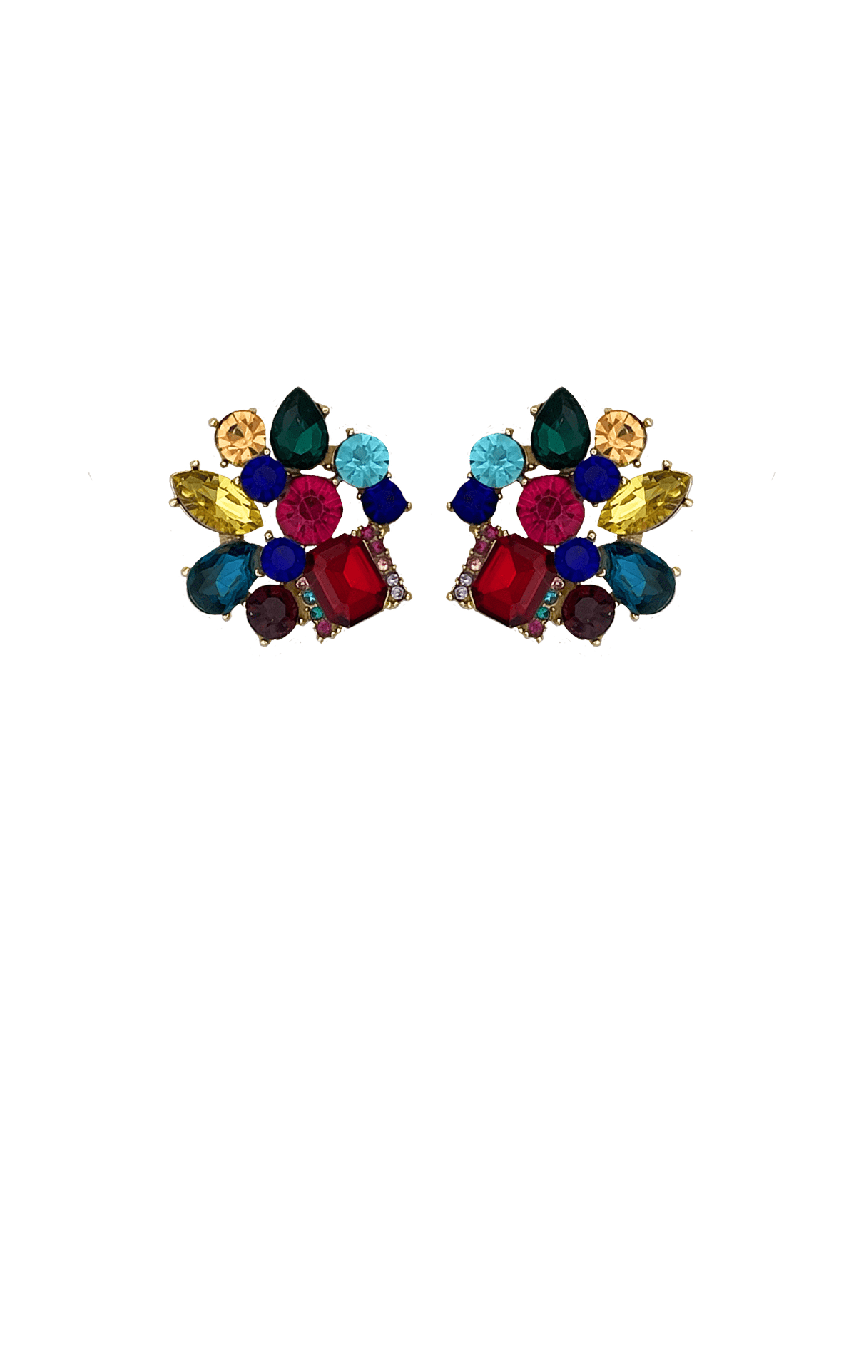 Multi Occasion OS / MULTI CARRIE CLUSTER EARRINGS IN MULTICOLOUR