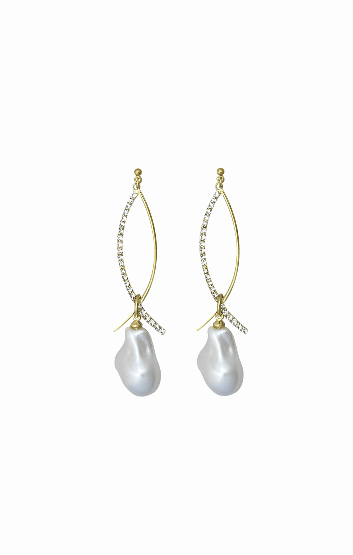 Earrings OS / NEUTRAL DAVINA DROP EARRING IN GOLD AND PEARL