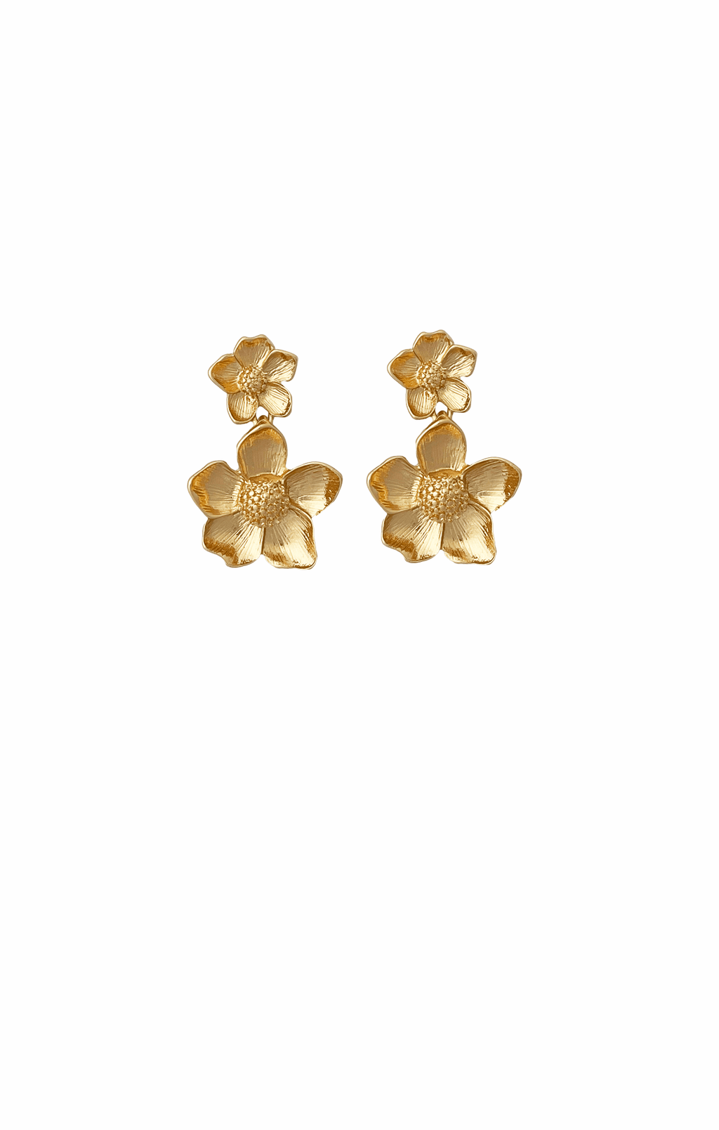 Flower earrings gold designs deals