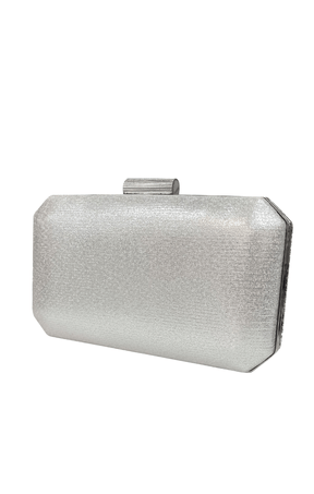 ACCESSORIES Bags Clutches One Size / Silver DIAMANTE MESH STRUCTURED CLUTCH IN SILVER